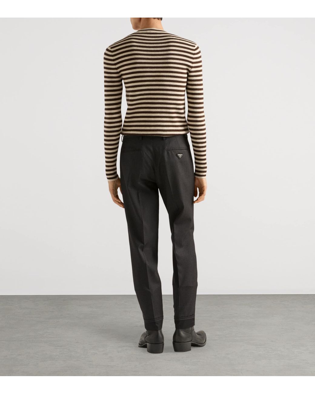 Prada Black Wool Trousers for men