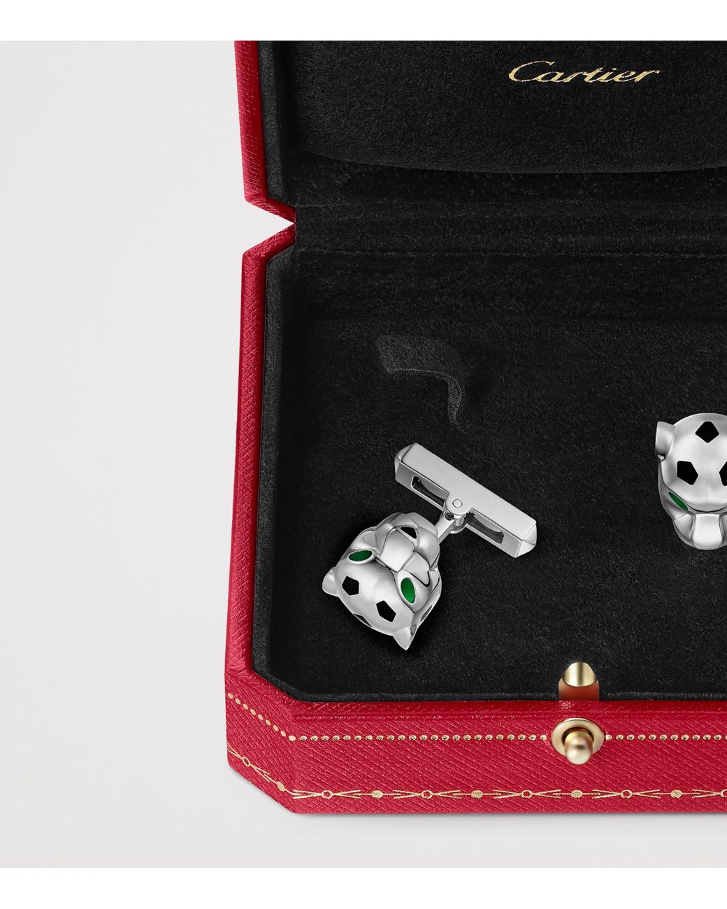 Cartier White Panthère De Cufflinks for men