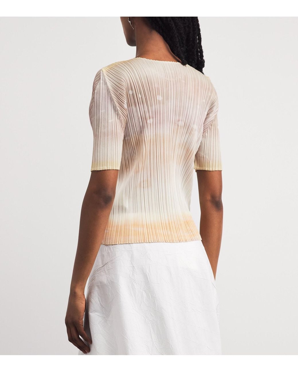 Pleats Please Issey Miyake Natural Sea Bubble Top