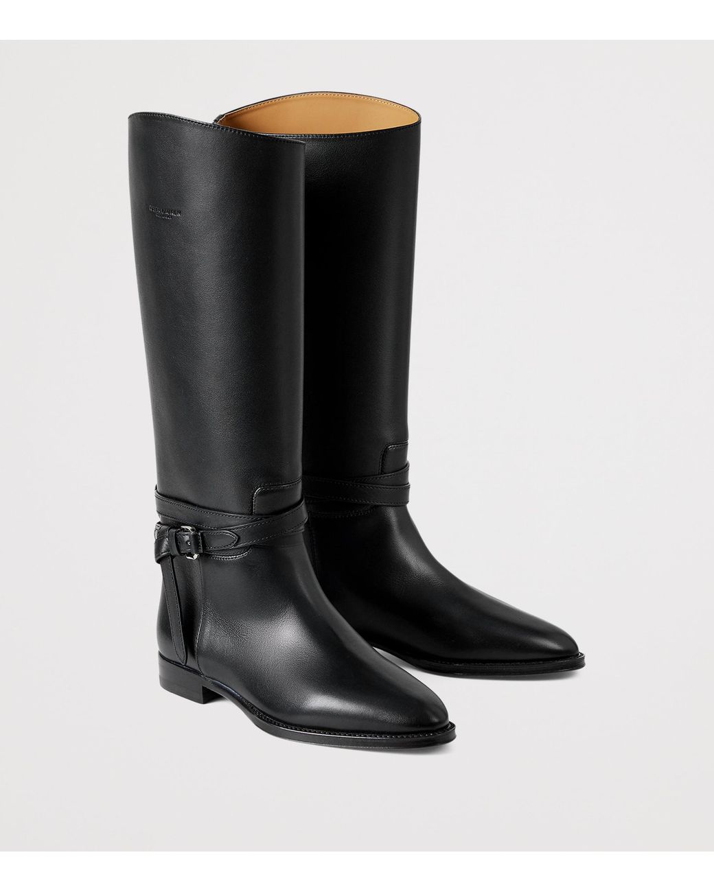 Ralph Lauren Black Leather Donnely Boots