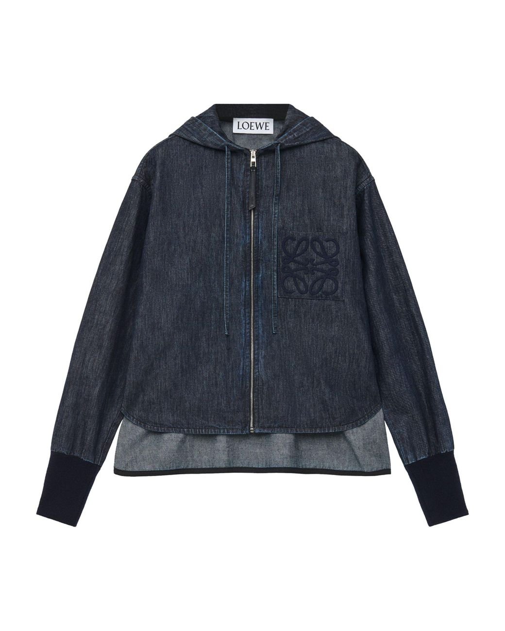 ブルゾン LOEWE A-LINE DENIM JACKET Loewe Balloon Zip-Up Drawstring Denim Jacket | Neiman Marcus