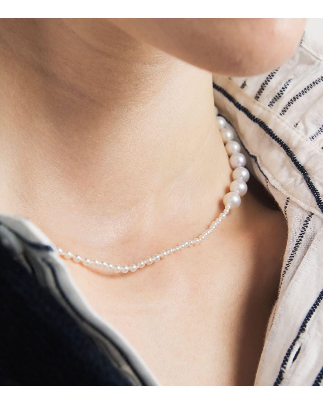 Sophie Bille Brahe White Petite And Pearl Peggy Necklace