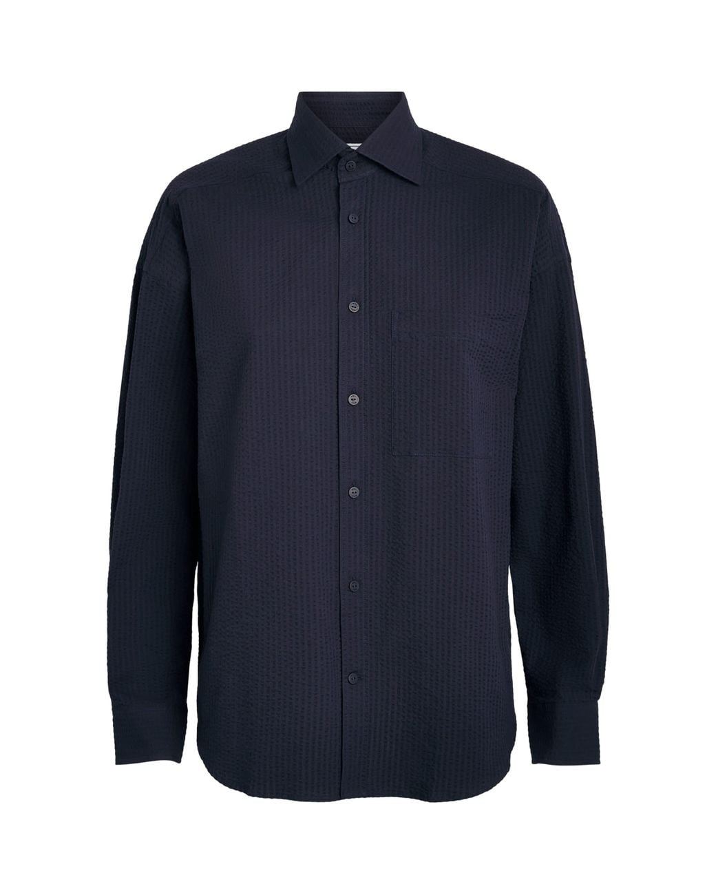 With Nothing Underneath Blue Seersucker The Weekend Shirt