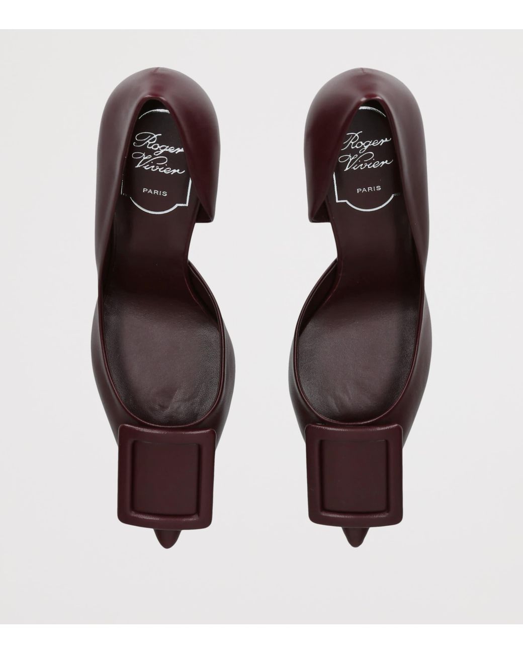 Roger Vivier Purple Leather D'Orsay Pumps 85