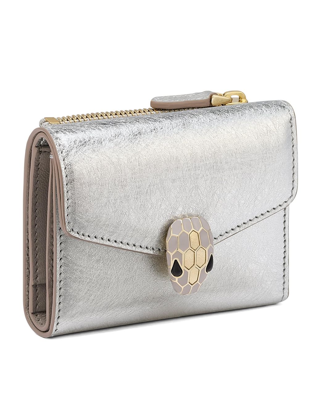 BVLGARI Metallic Leather Serpenti Forever Wallet