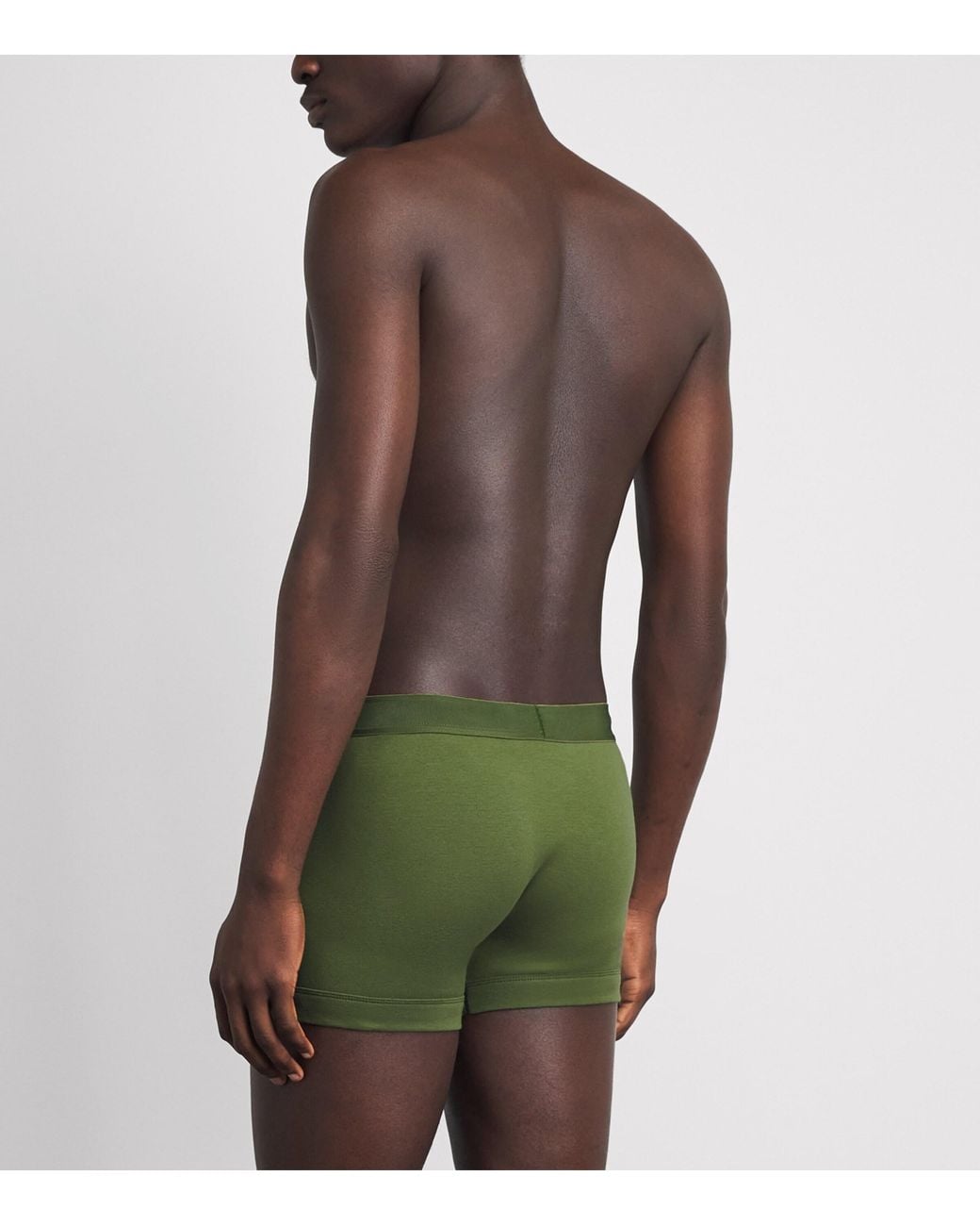 Tom Ford Green Stretch-Cotton Logo Boxer Briefs for men