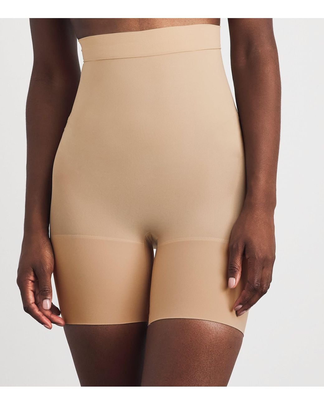 Skims Natural Seamless Sheer Mid-Thigh Shorts