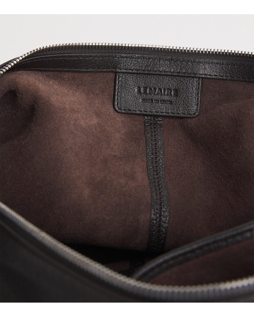 Lemaire Black Leather Quiver Clip Shoulder Bag for men