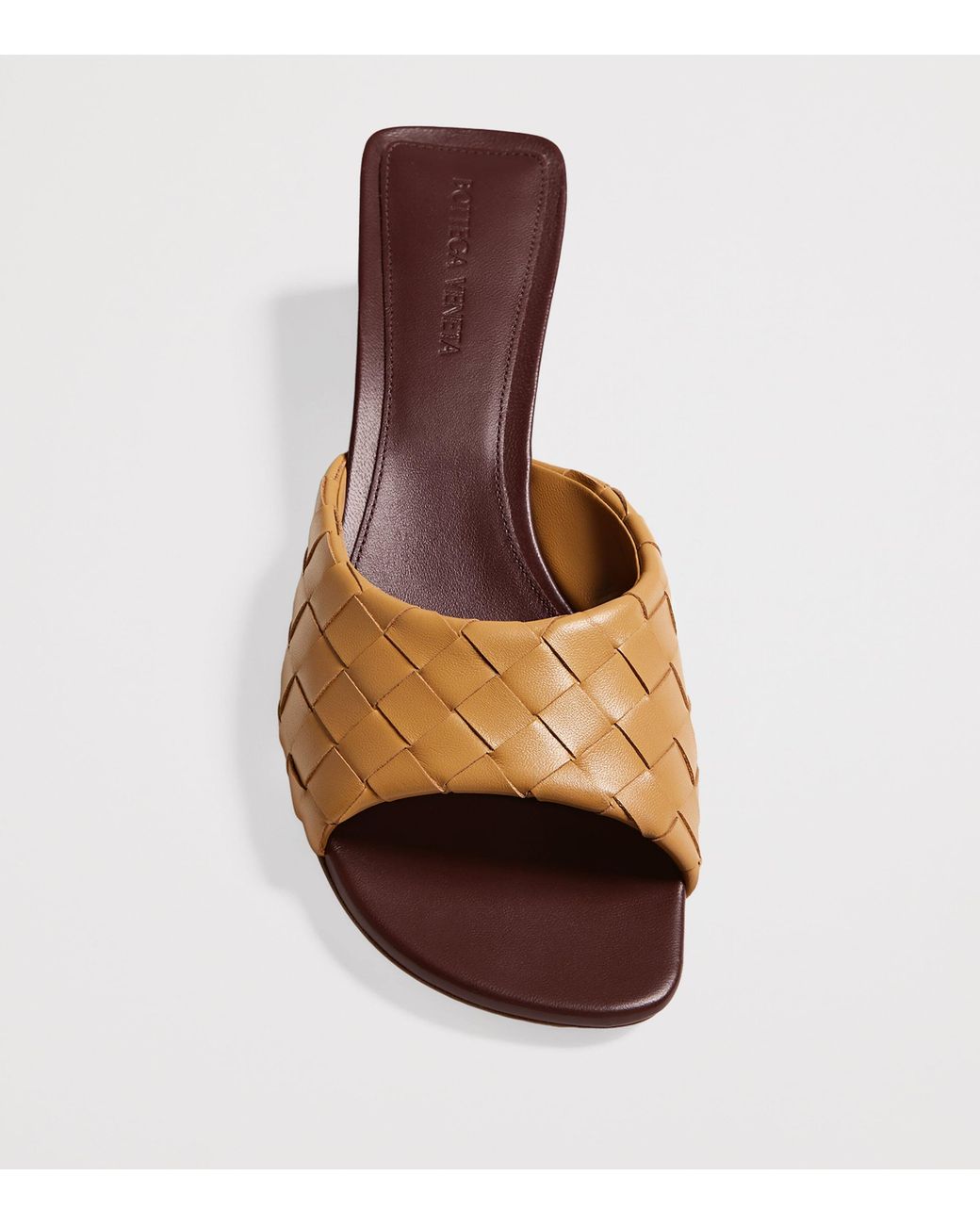 Bottega Veneta Brown Lambskin Livia Heeled Mules 40