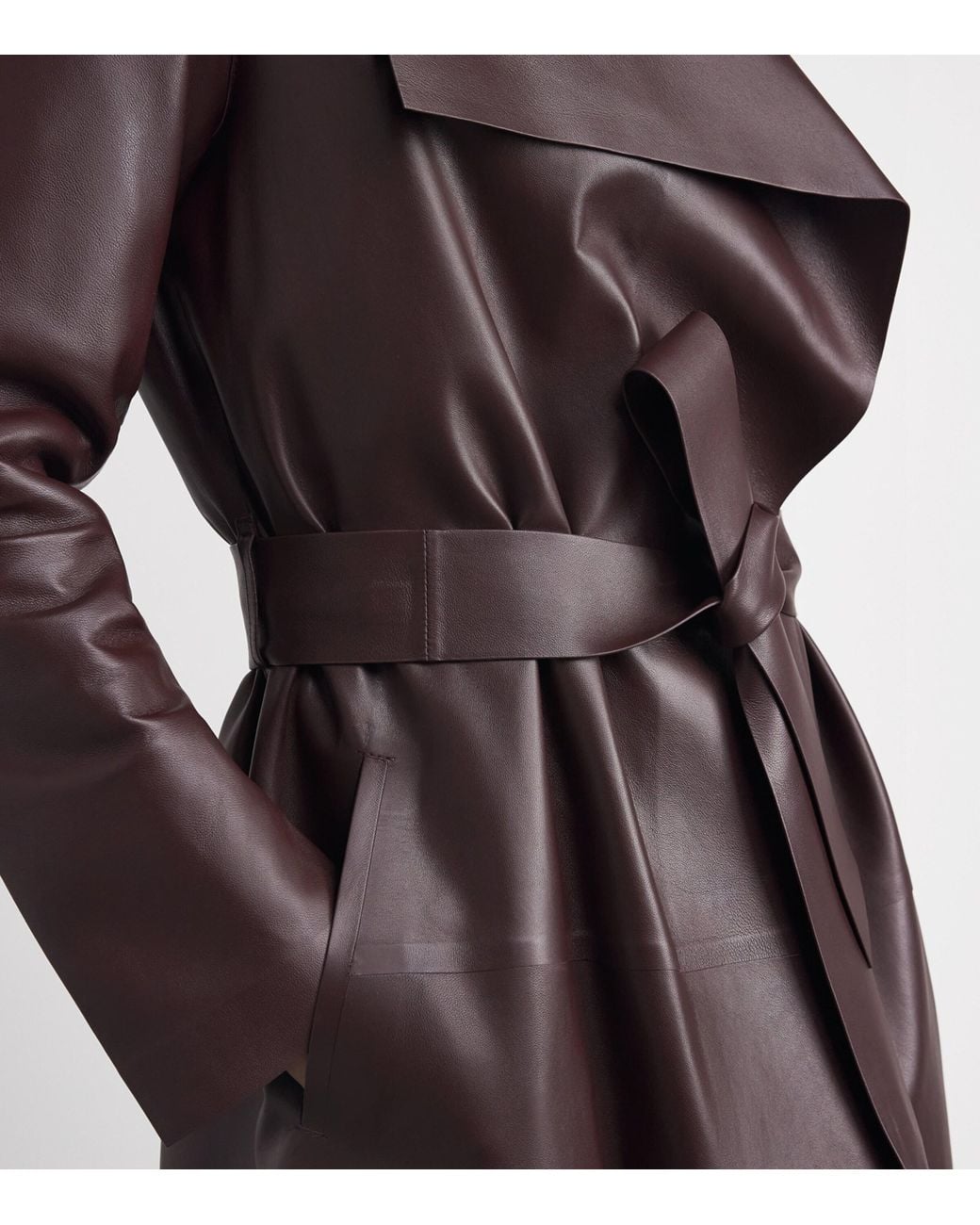 Mackage Purple Mai-L Leather Wrap Coat