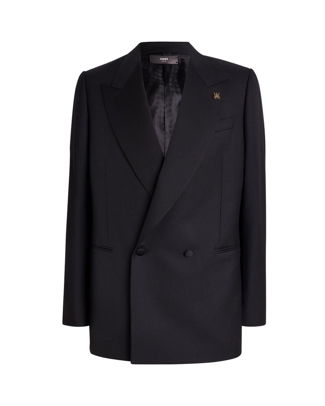Amiri Black Double-Breasted Blazer for men