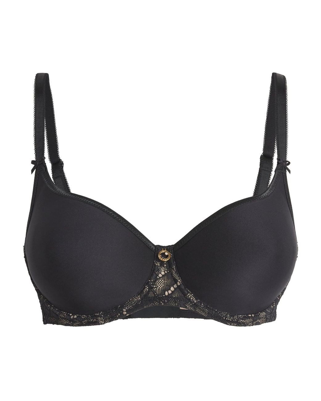 Aubade Black Lace-Trim Rosessence T-Shirt Bra