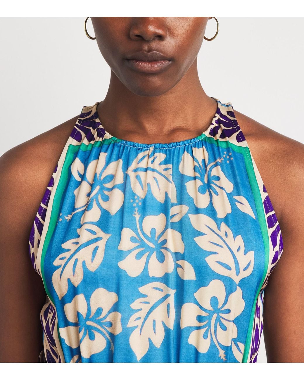 Sandro Blue Floral Maxi Dress