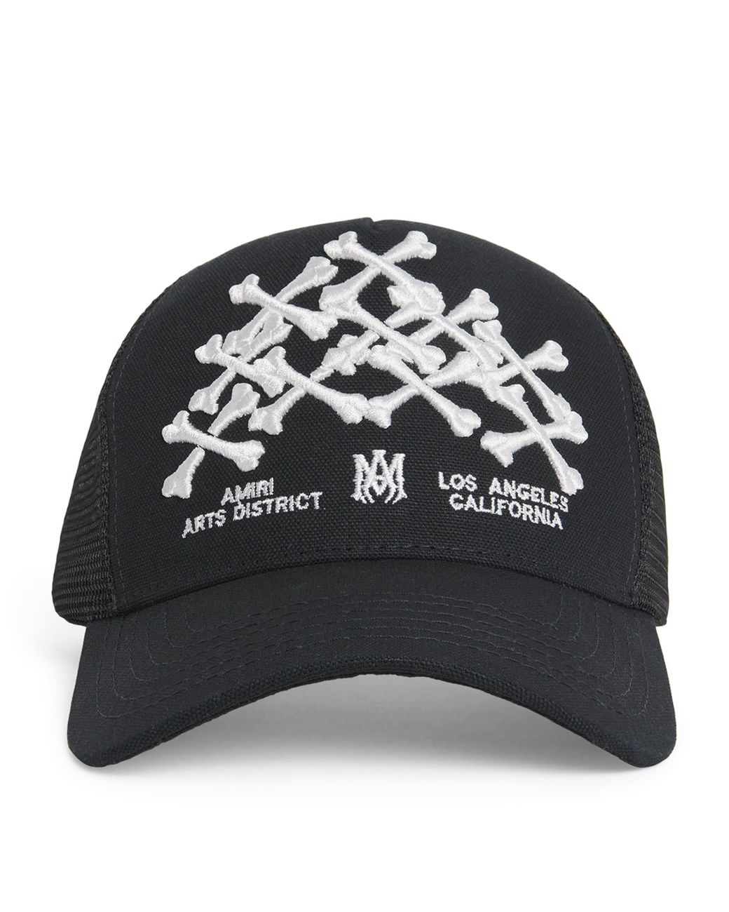Amiri Stacked Bones Trucker Hat in Black for Men | Lyst
