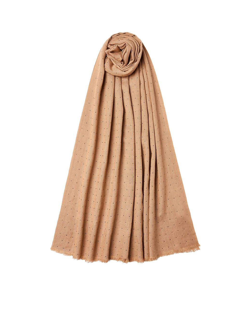 Marella Natural Modal-Wool Embellished Scarf