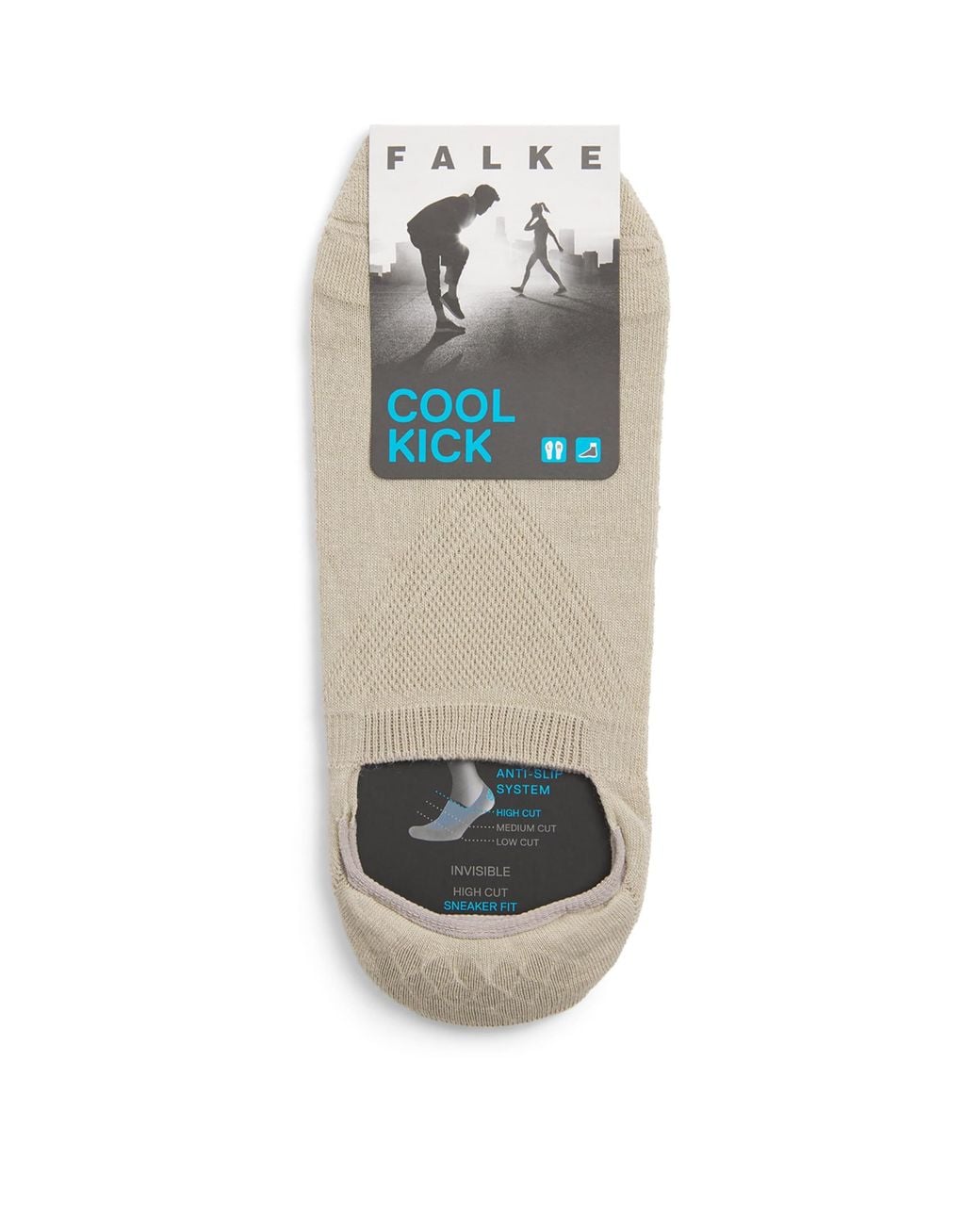 Falke Gray Cool Kick Invisible Socks for men