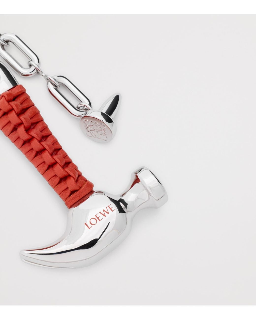 Loewe White Hammer Bag Charm