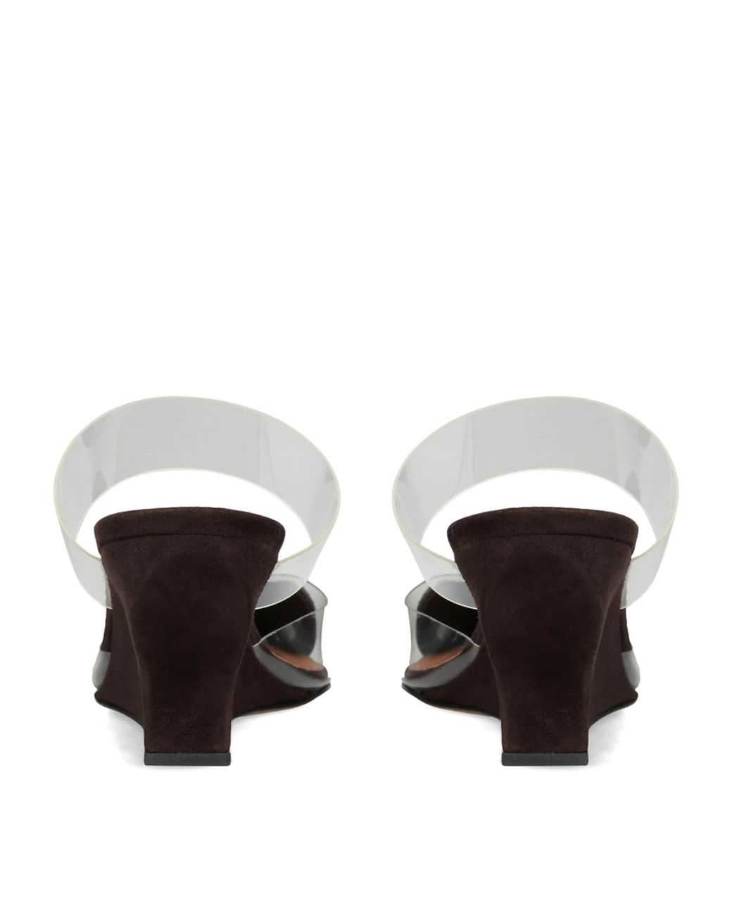 Alaïa Brown Suede Le Coeur Wedge Mules 60