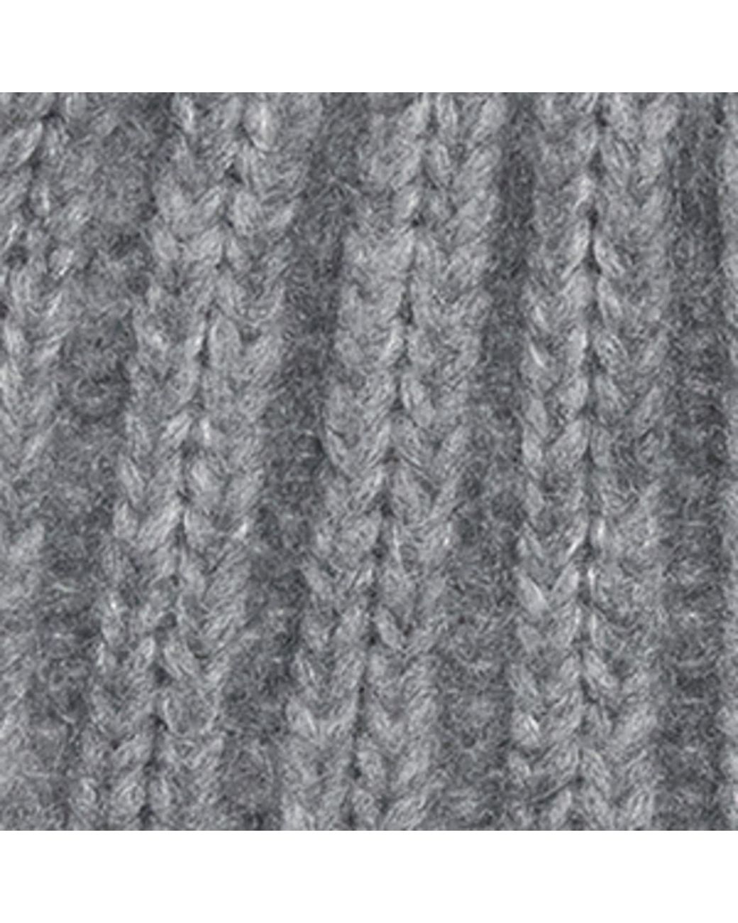 Johnstons Gray Cashmere-Silk Ribbed Beanie for men