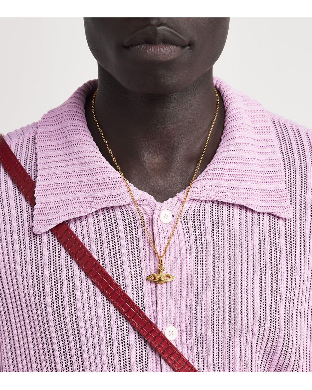 Vivienne Westwood Metallic Crystal Bas Relief Necklace for men