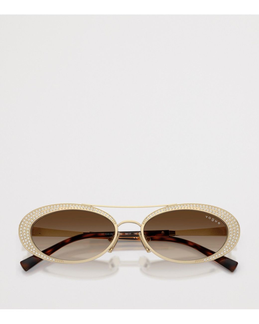 Vogue Natural Rhinestone Oval Sunglasses