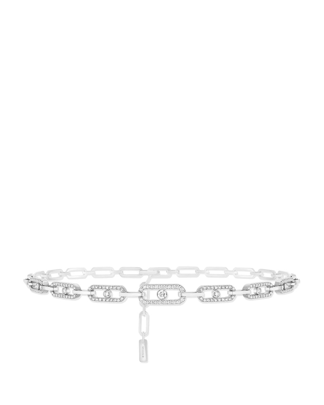Messika White Move Link And Diamond Multi Choker