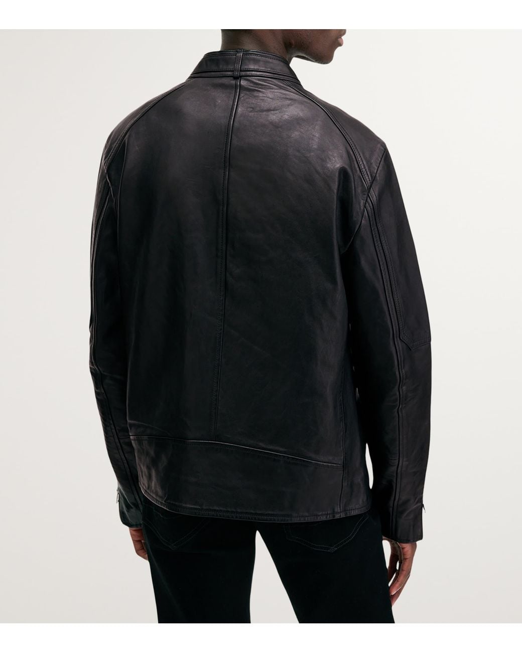 AllSaints Black Cora Leather Jacket for men