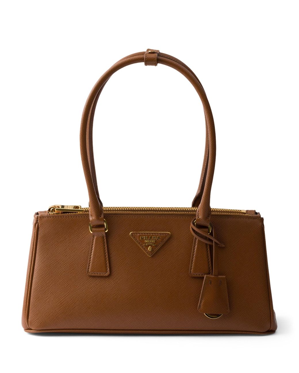 Prada Brown Medium Leather Galleria Top-Handle Bag