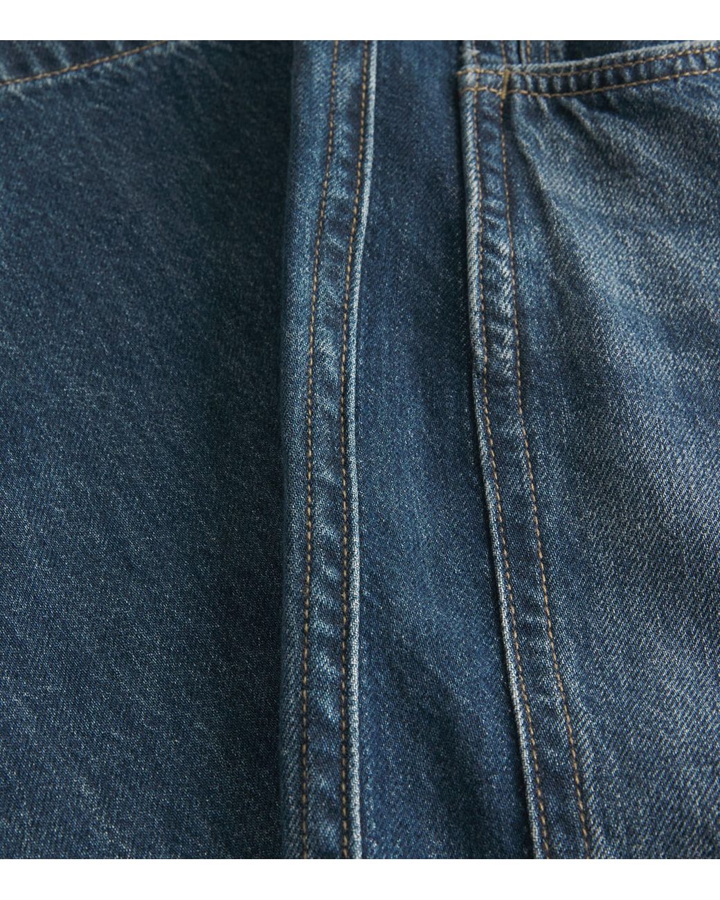 Rag & Bone Blue Logan Mid-Rise Wide-Leg Jeans