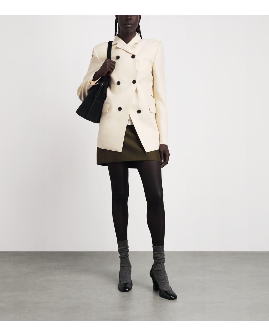Khaite Natural Wool-Silk Rolo Blazer