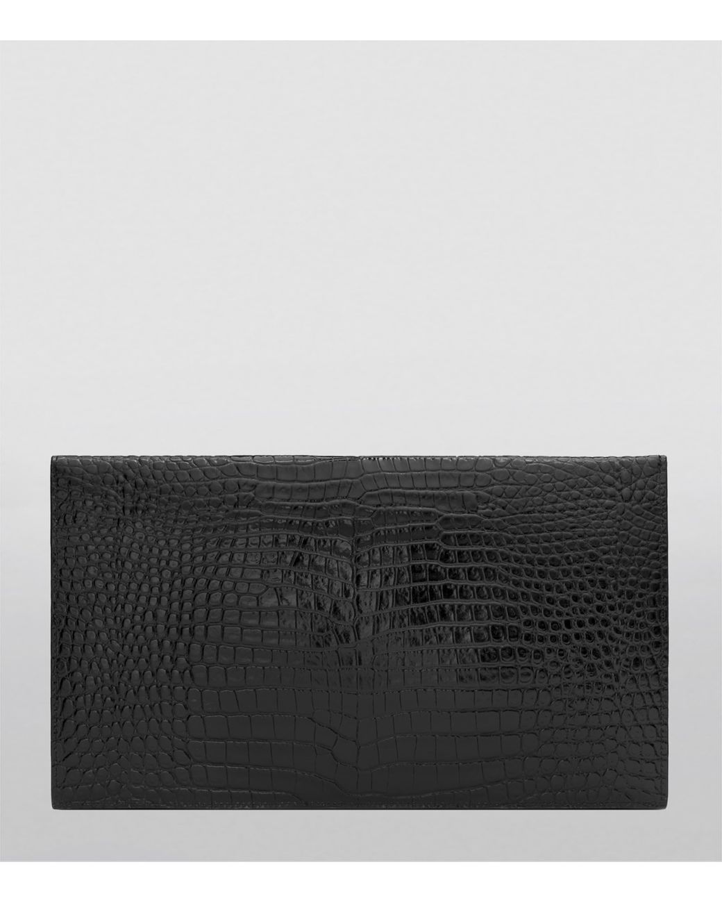 Saint Laurent Black Leather Uptown Clutch Bag