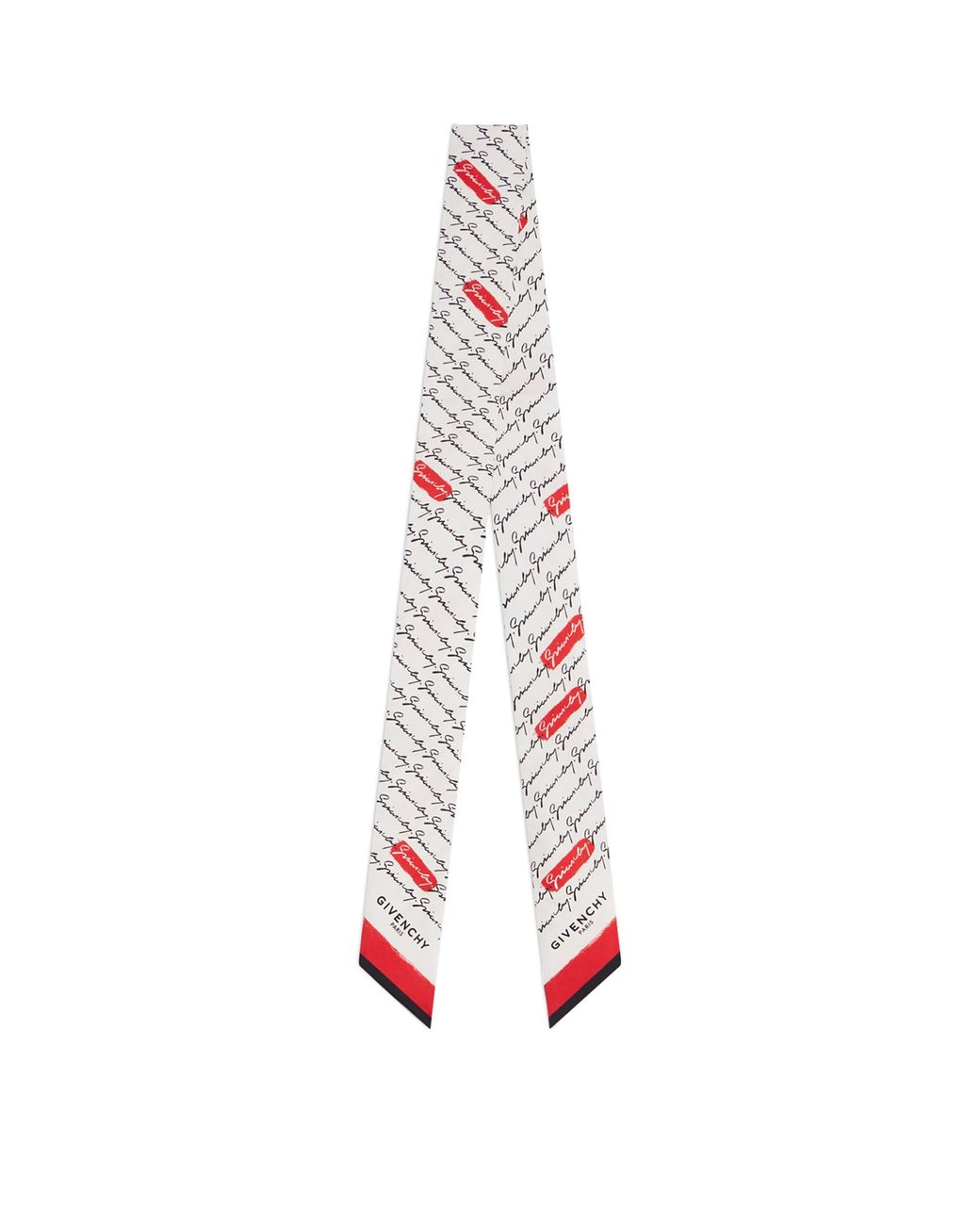 Givenchy White Silk Twill Signature Scarf
