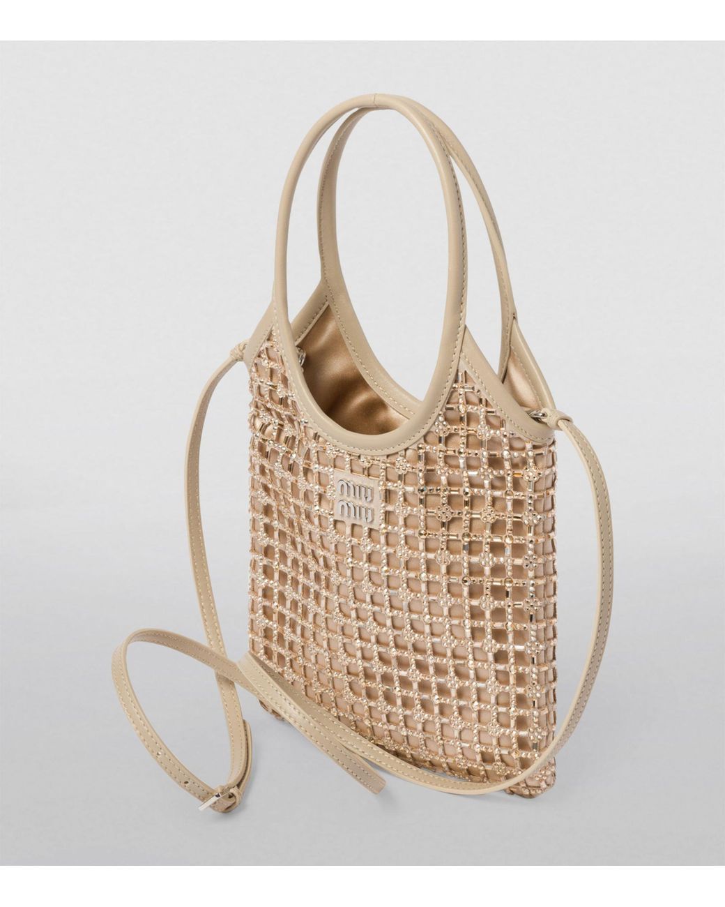 【MIU MIU】 Embellished Satin Handbag Miu Miu Embellished Satin Handbag | italist