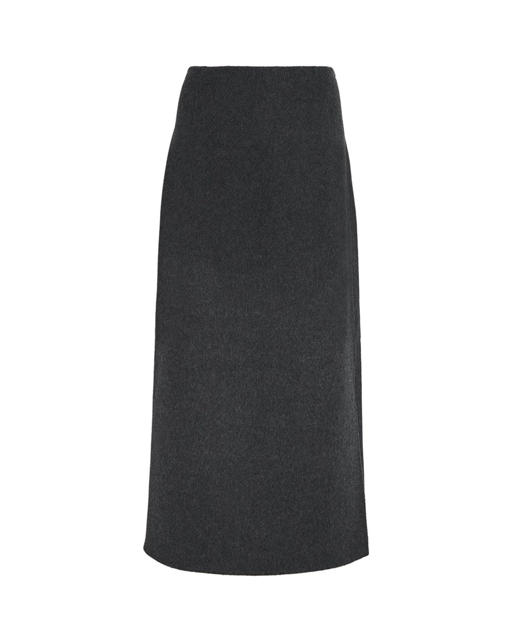 Lafayette 148 New York Black Wool-Cashmere Midi Skirt