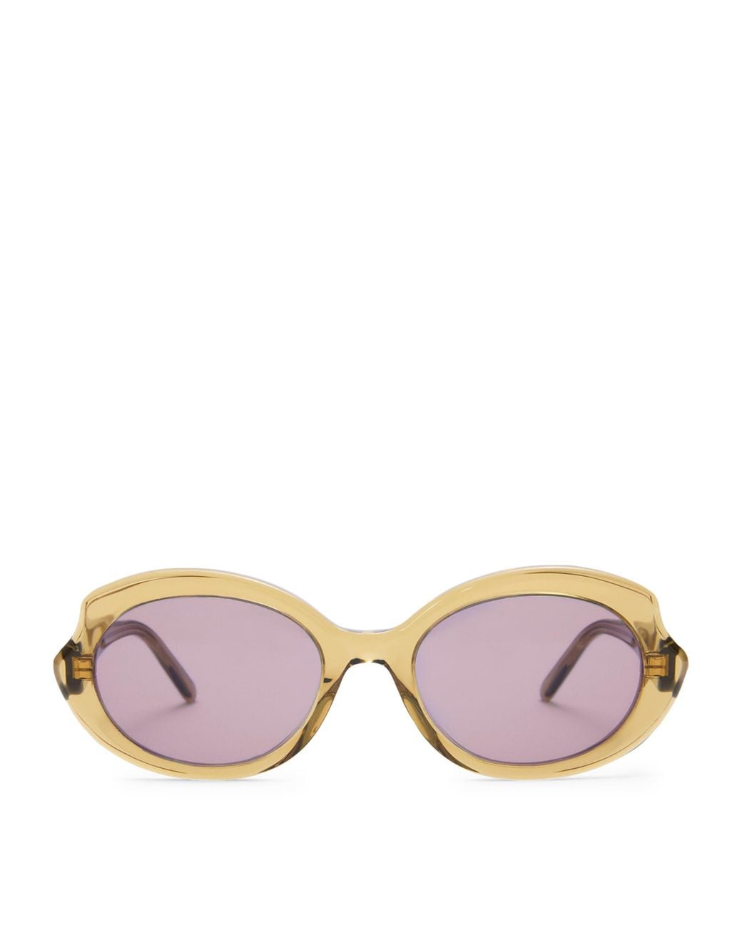 Loewe Pink Acetate Mini Oval Slim Sunglasses