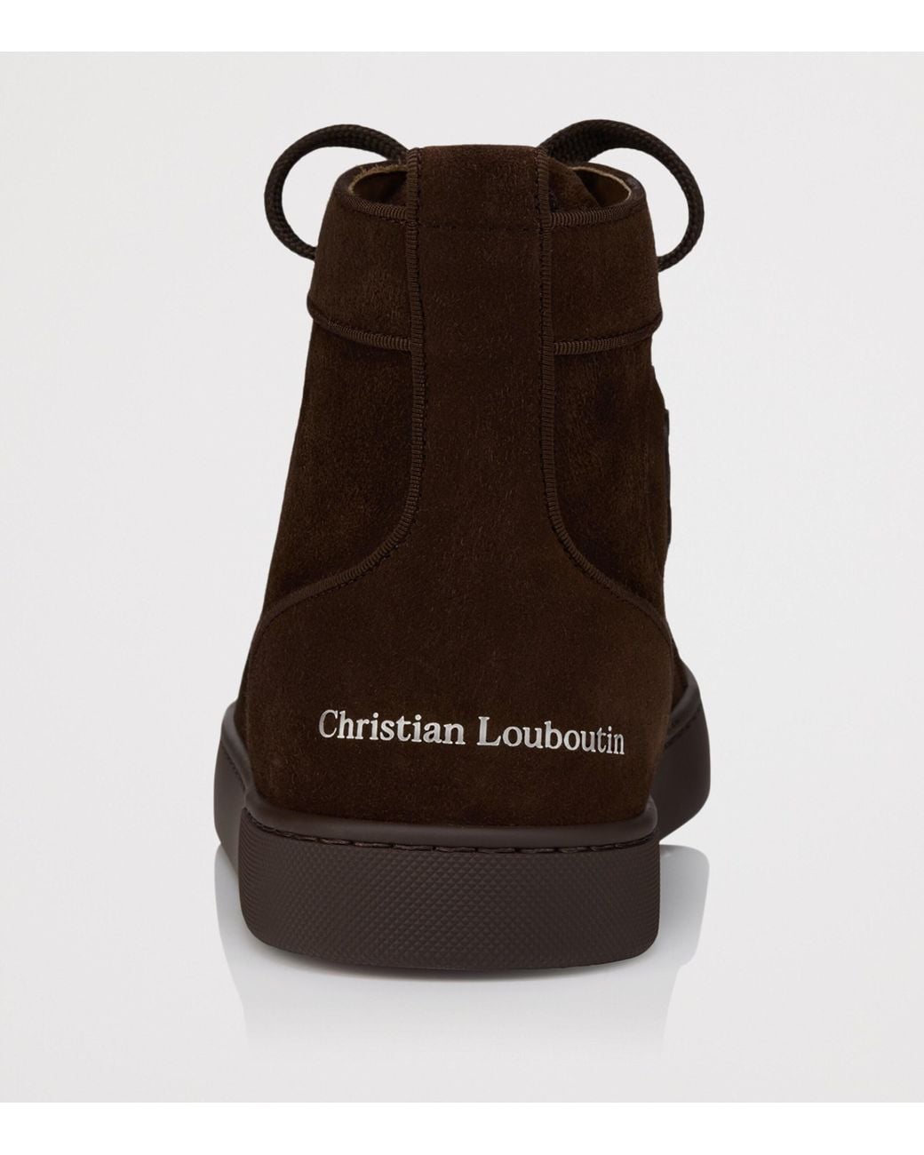 Christian Louboutin Brown Louis Canopy Suede High-Top Sneakers for men