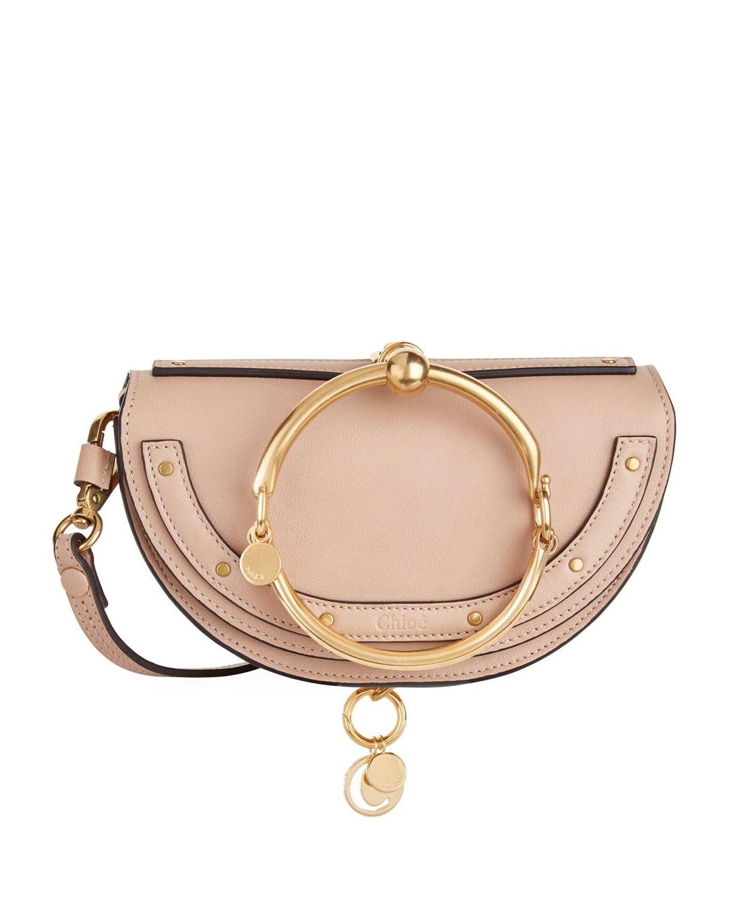 Chloe Nile Bracelet Leather Crossbody Bag Blue - Shop Now