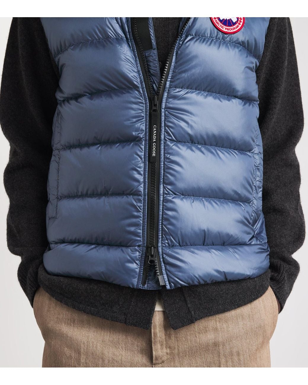 Canada Goose Blue Down Quilted Crofton Gilet for men