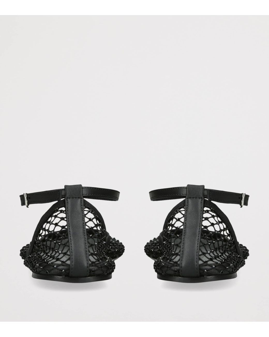 Christopher Esber Black Mesh Minette Ballet Flats
