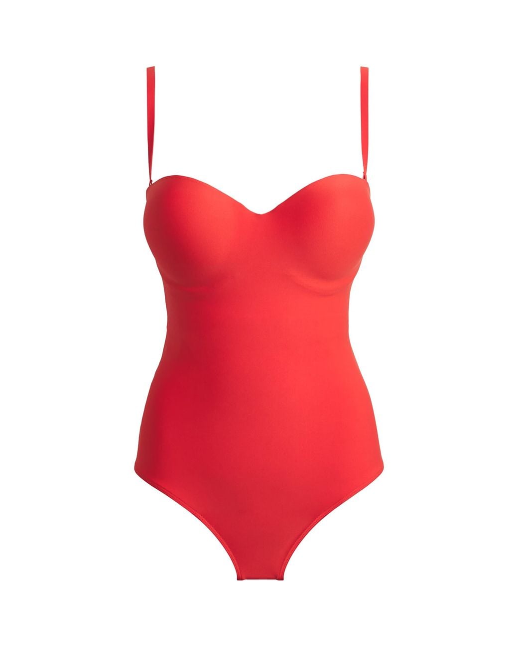 Wolford Red Mat De Lux Form Swimsuit