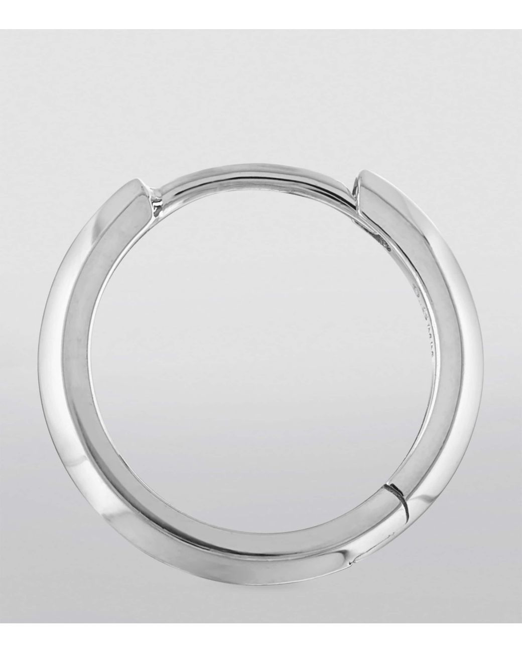 Maria Tash Metallic Faceted Metal Vertex Single Hoop Earring
