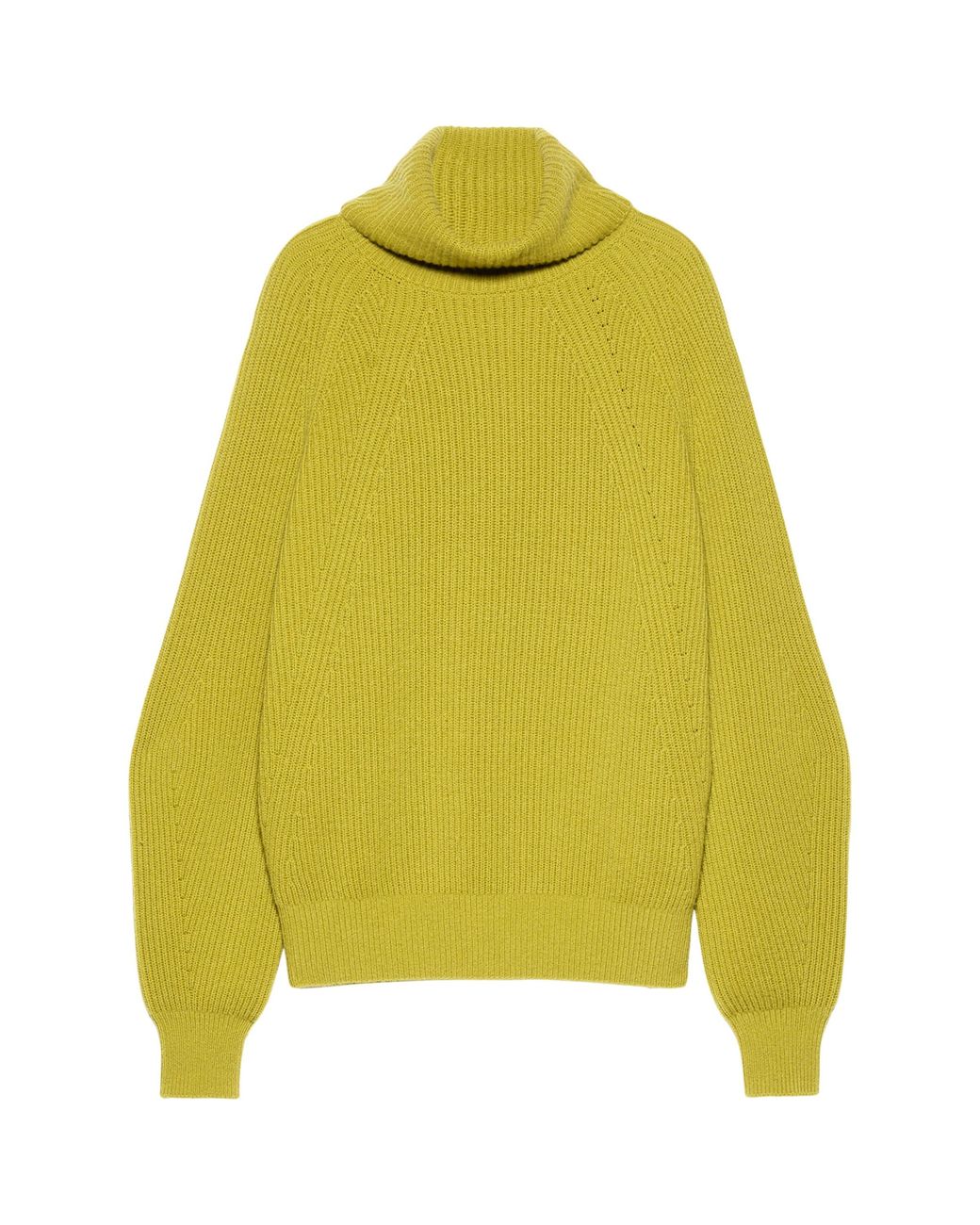 MAX&Co. Yellow Wool-Cashmere Rollneck Sweater