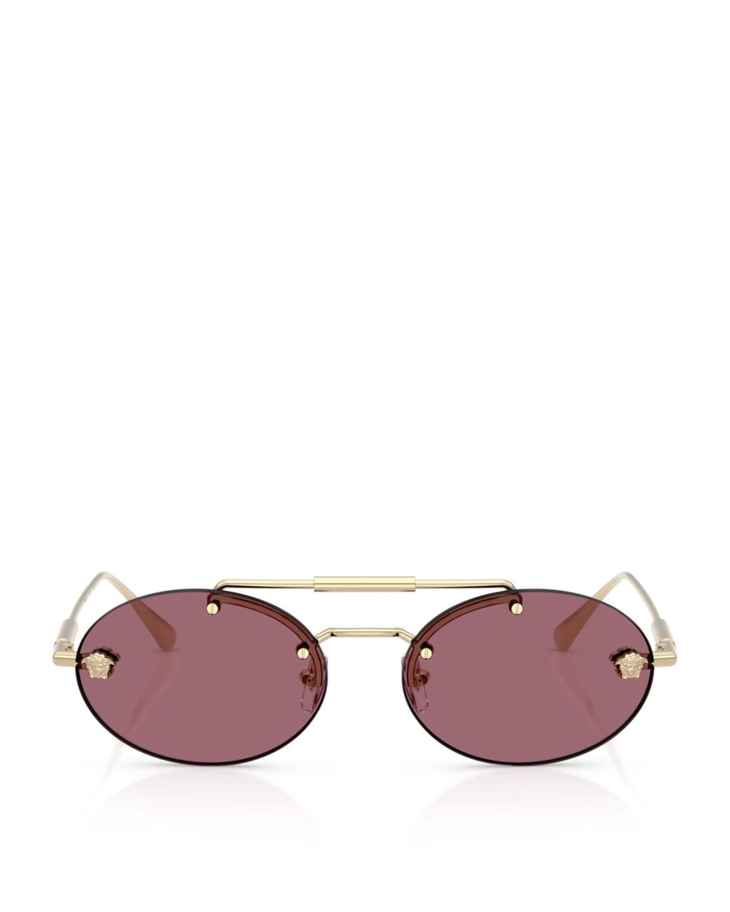 Versace Pink Metal Ve2295 Oval Sunglasses