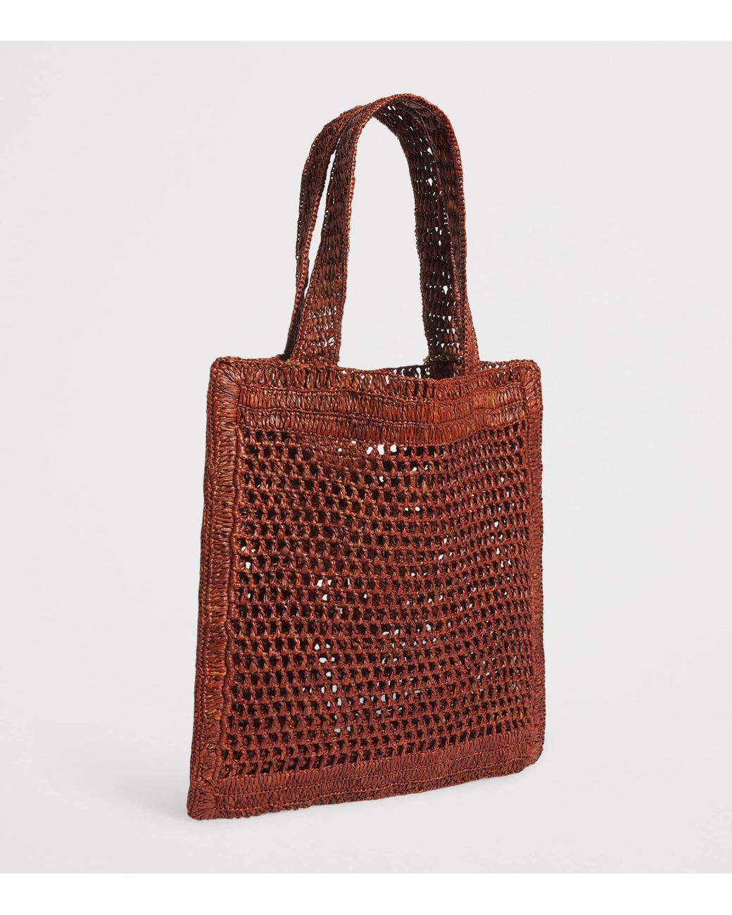 Chloé Red Raffia Summer Banana Tote Bag