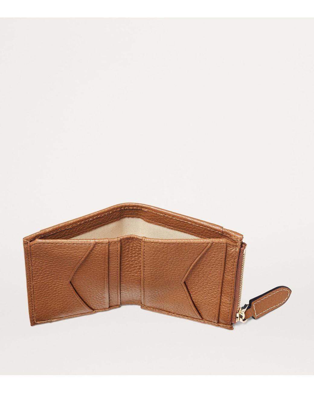 Aspinal Brown Leather Hudson Coin And Card Holder