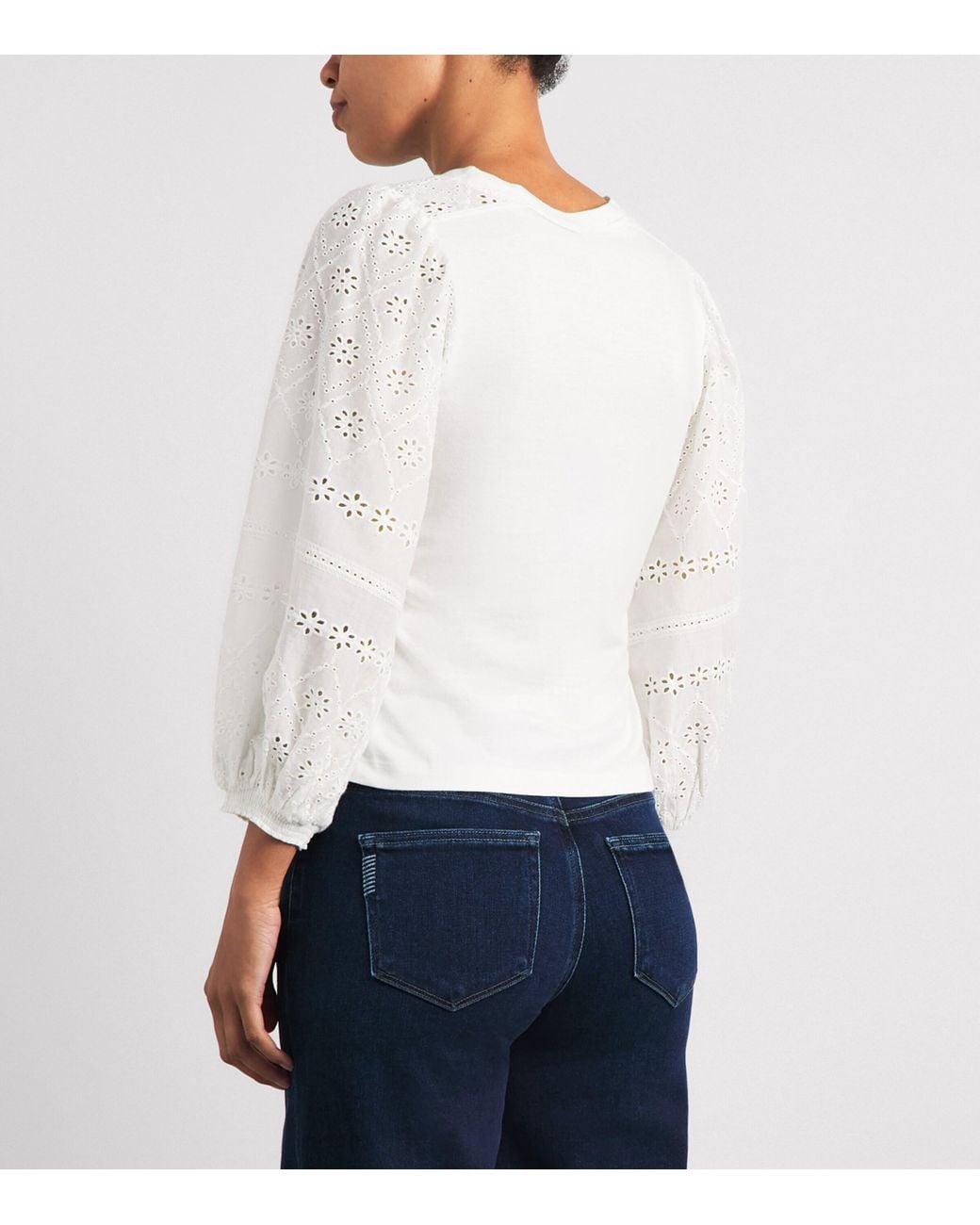 ME+EM White Broderie Anglaise Blouse