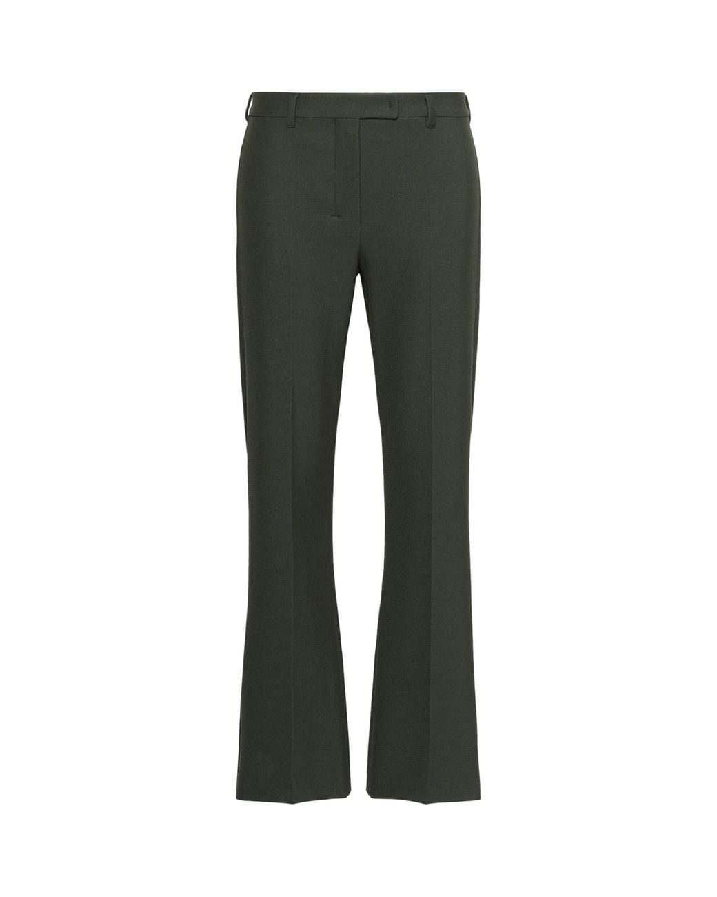 Max Mara Gray Cotton-Blend Flared Trousers