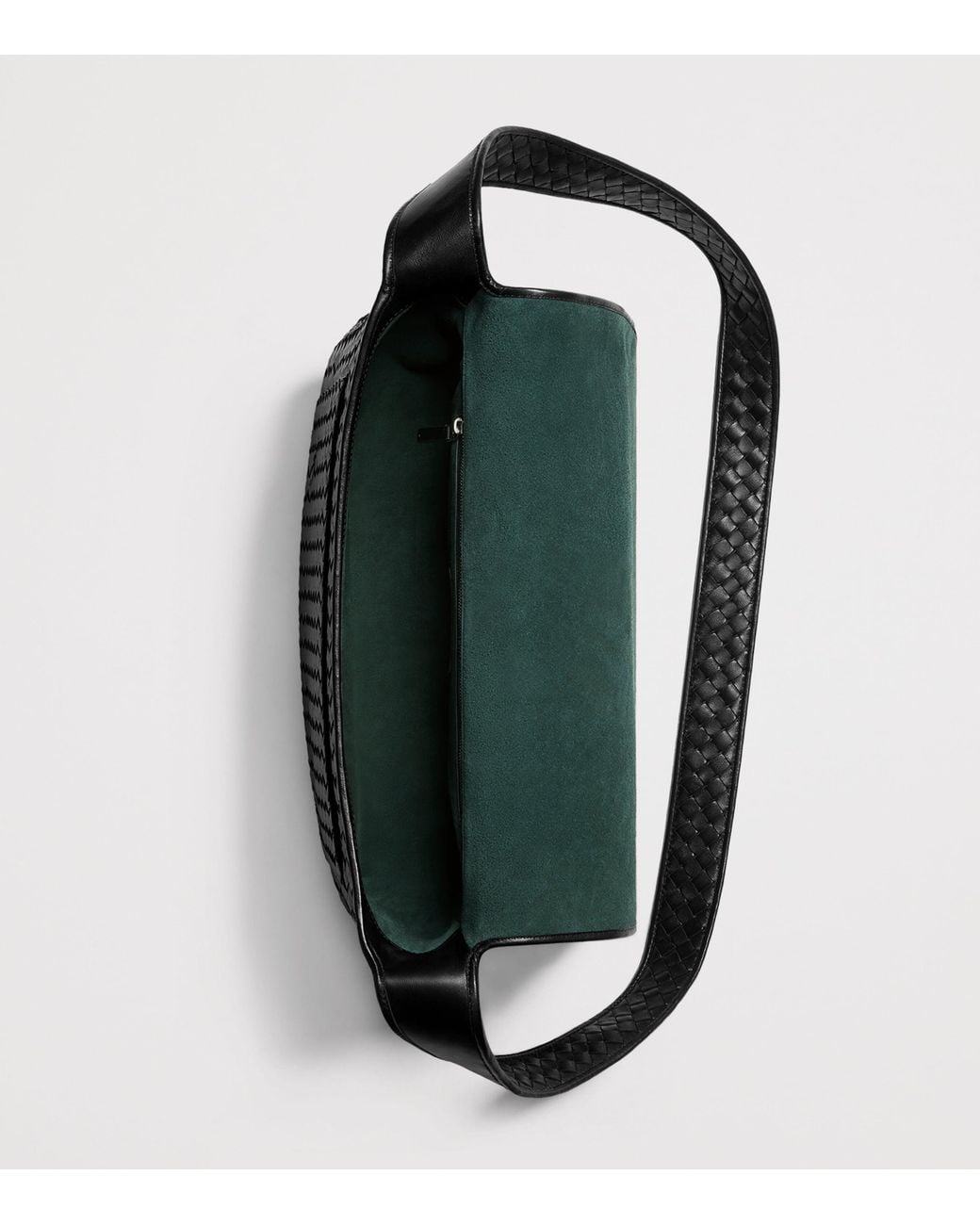 Bottega Veneta Black Large Leather Veneto Messenger Bag