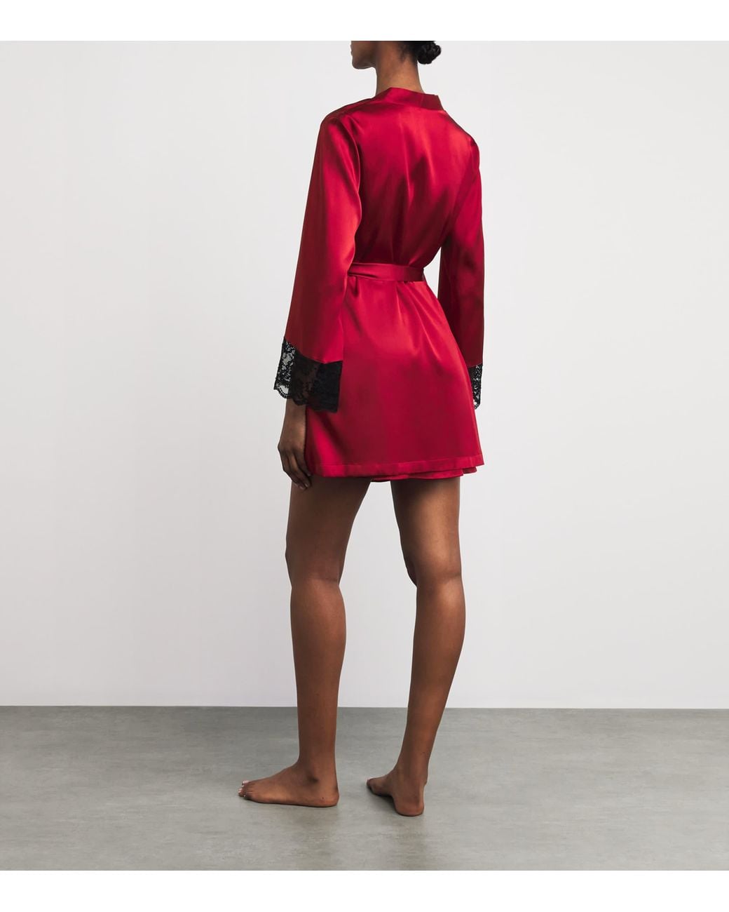 Gilda & Pearl Red Silk Muse Robe