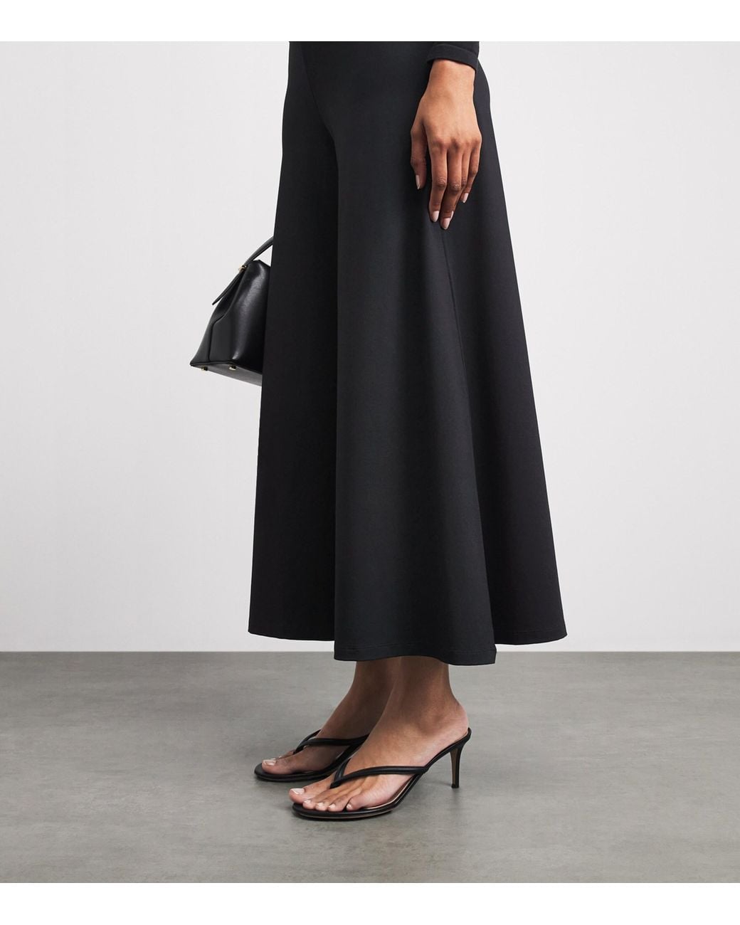 ME+EM Black Cropped Very Wide Palazzo Trousers